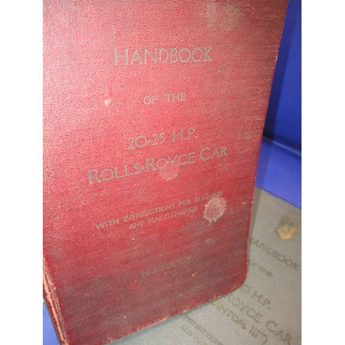 269 - Three Rolls Royce handbooks, all dating 1920/30s, in useable pre-owned condition