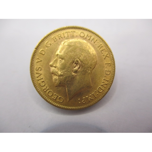 172 - A George V gold half sovereign dated 1913, a circulated coin with fine definition of features