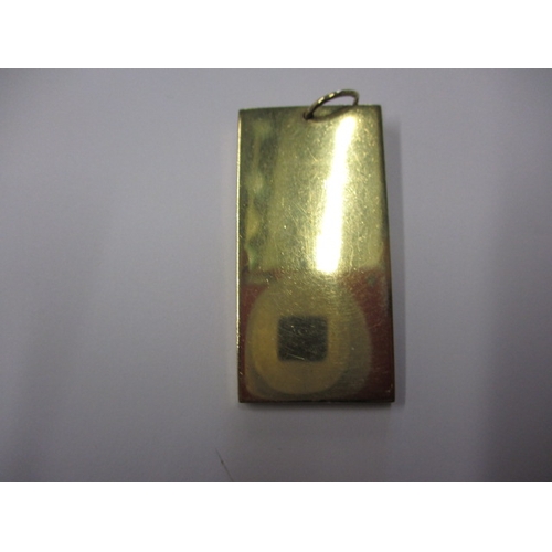 86 - A 9ct gold ingot pendant, approx. weight 31.8g in good useable pre-owned condition