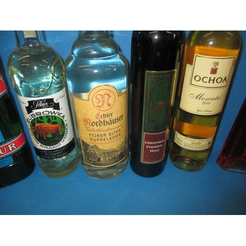 358 - A quantity of mixed spirits and liqueurs, all unopened and with contents