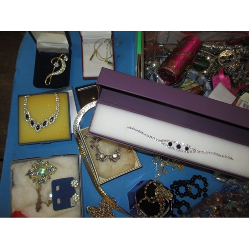 248 - A large quantity of vintage costume jewellery and watches, all in pre-owned condition, watches not t... 