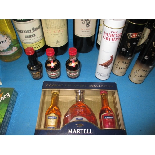 360 - A selection of various alcoholic drinks, to include a bottle of Adams old monk port, all in unopened... 