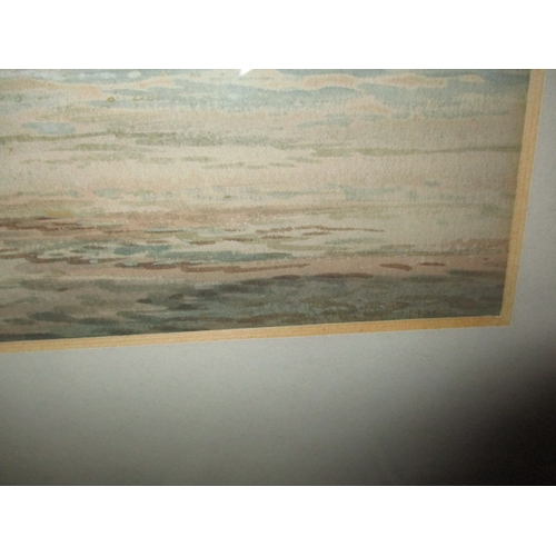 298 - Two glazed framed seascape watercolours, signed lower right, approx. frame size 65x36cm, in good pre... 