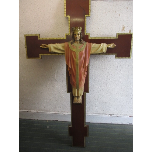 309 - A large crucifix from the chapel at RAF Cranfield, approx. height 153cm in good pre-owned condition