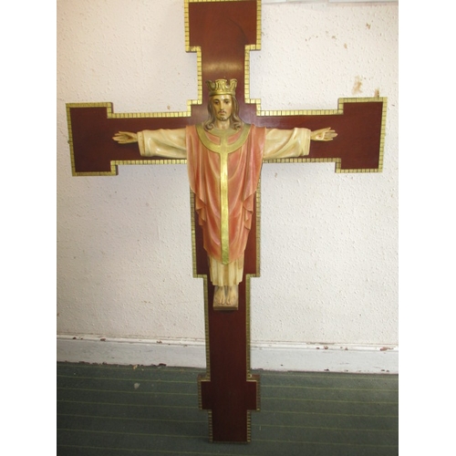 309 - A large crucifix from the chapel at RAF Cranfield, approx. height 153cm in good pre-owned condition