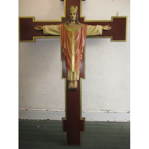 309 - A large crucifix from the chapel at RAF Cranfield, approx. height 153cm in good pre-owned condition