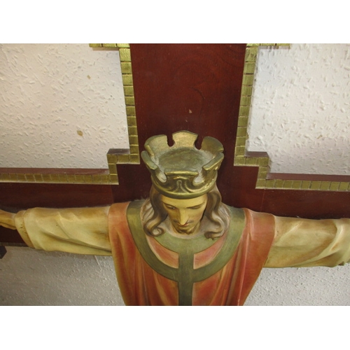 309 - A large crucifix from the chapel at RAF Cranfield, approx. height 153cm in good pre-owned condition