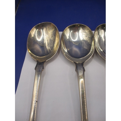 221 - A set of 6 antique silver soup spoons, hallmarked 1827/28 markers mark WC, approx. gross parcel weig... 