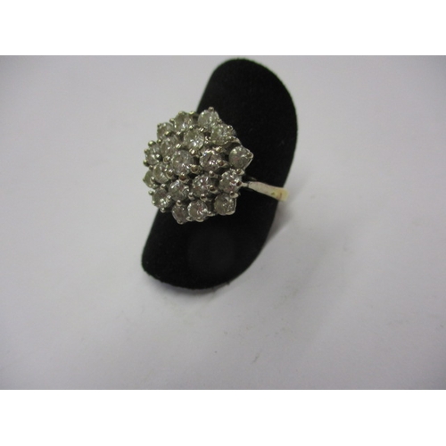 26 - A vintage 22ct gold and diamond cluster ring, approx. ring size ‘R’, approx. weight 7.5g, in good us... 