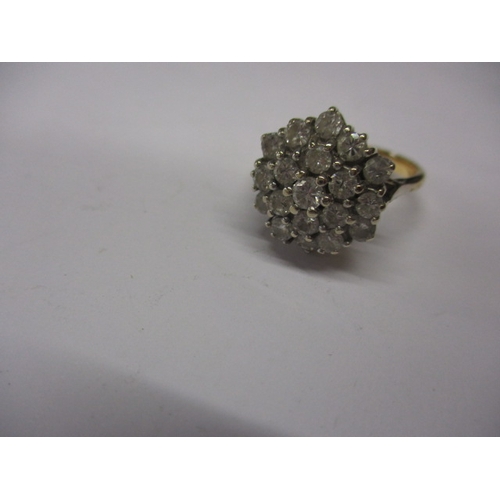 26 - A vintage 22ct gold and diamond cluster ring, approx. ring size ‘R’, approx. weight 7.5g, in good us... 