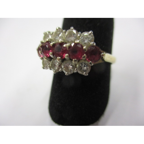 27 - A vintage 18ct yellow gold diamond and ruby ring, approx. ring size ‘P’, approx. weight 4.5g in good... 