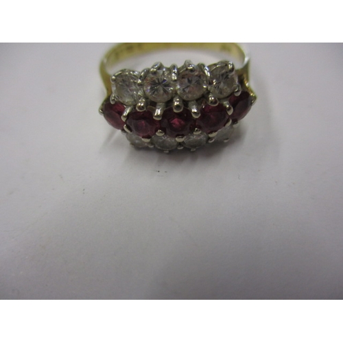 27 - A vintage 18ct yellow gold diamond and ruby ring, approx. ring size ‘P’, approx. weight 4.5g in good... 