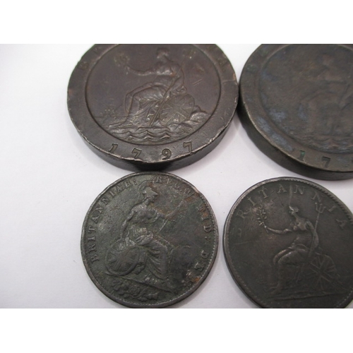 206 - A parcel of George III and later coins, to include cartwheel examples, some very fine grades, all ci... 