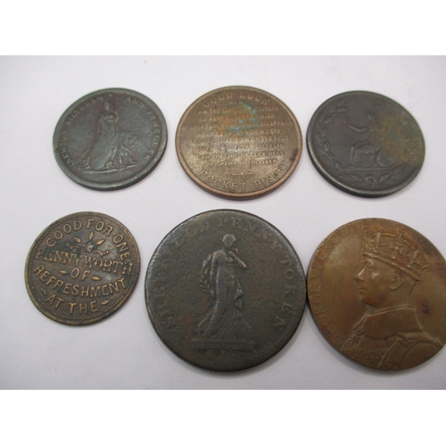 208 - A selection of trade tokens and medallions, all in circulated condition, from a private collection