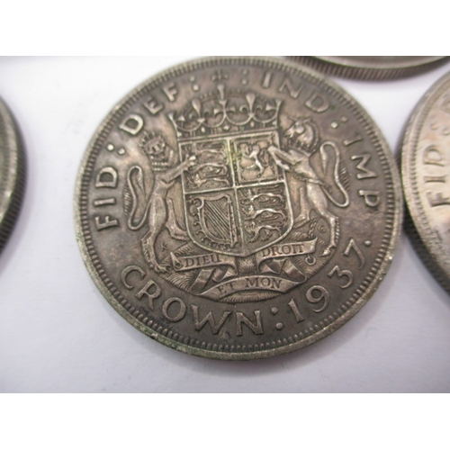 196 - A parcel of 1937 part silver crowns, to include a Commonwealth of Australia unc example, from a priv... 