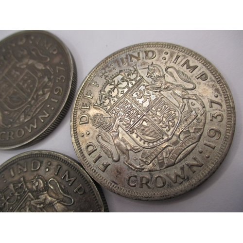 196 - A parcel of 1937 part silver crowns, to include a Commonwealth of Australia unc example, from a priv... 