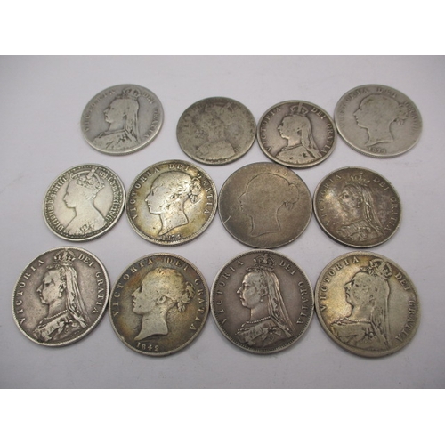 198 - A parcel of Victorian silver coins, approx. 162g various denominations and grades, from a private co... 