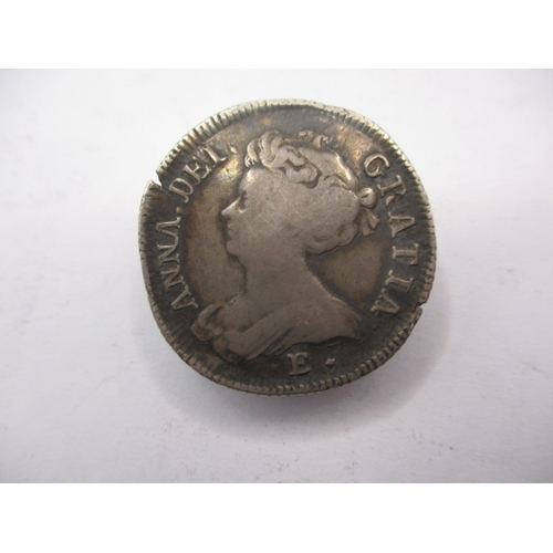 181 - A Queen Anne shilling dated 1708, a fine grade coin with small nips to edge