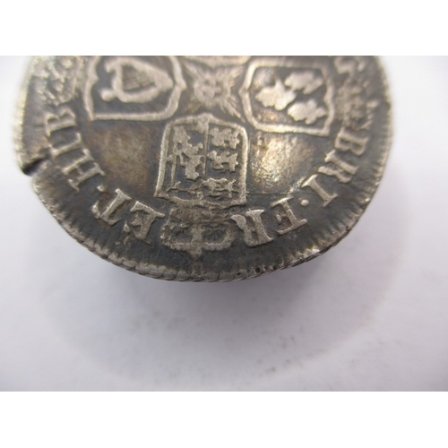 181 - A Queen Anne shilling dated 1708, a fine grade coin with small nips to edge