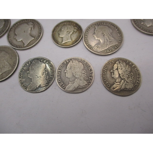 199 - A parcel of George II and later silver coins, to include some very fine grades. Approximate gross pa... 