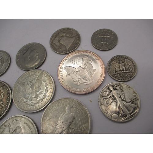 212 - A quantity of American and Canadian coins, to include some silver examples. All in circulated condit... 