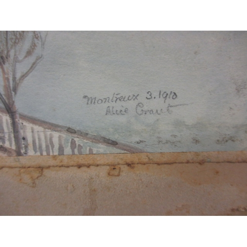 306 - Two vintage watercolours, both signed Alice Grant, both unframed, in pre-owned condition