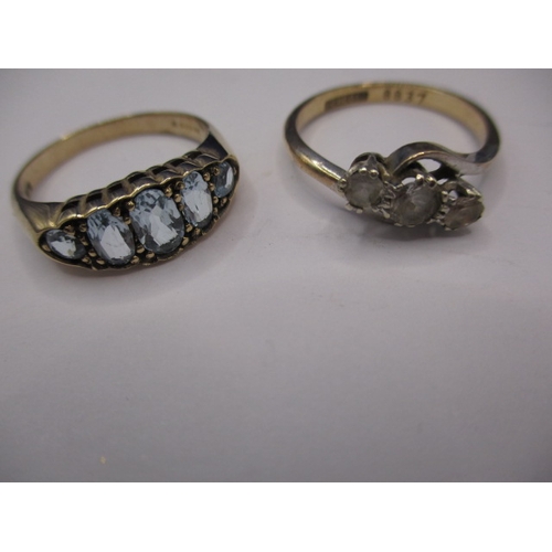 51 - Two 9ct gold dress rings, both approx. ring size ‘O’, approx. gross parcel weight 4.8g in pre-owned ... 