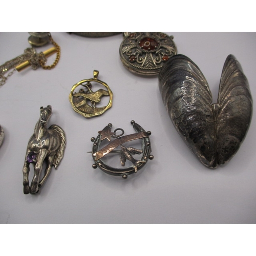 238 - A parcel of silver and white metal items, approx. gross parcel weight 97g, all in used condition