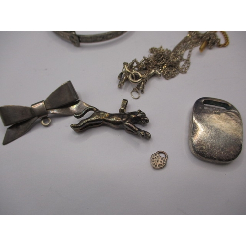 238 - A parcel of silver and white metal items, approx. gross parcel weight 97g, all in used condition