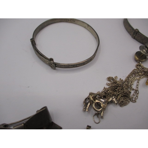 238 - A parcel of silver and white metal items, approx. gross parcel weight 97g, all in used condition