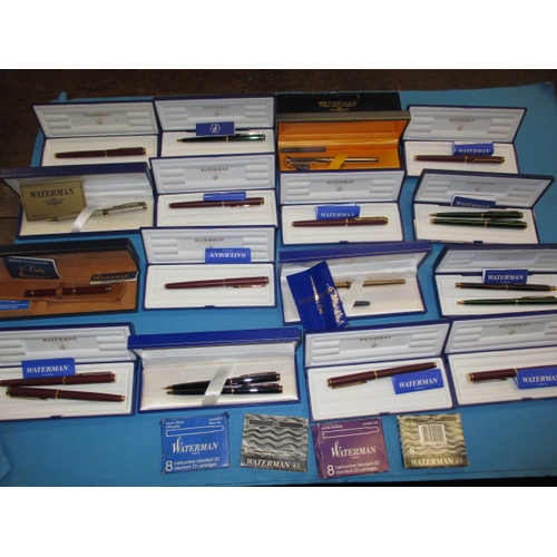 290 - 16 boxed Waterman pens, all new old stock, various models