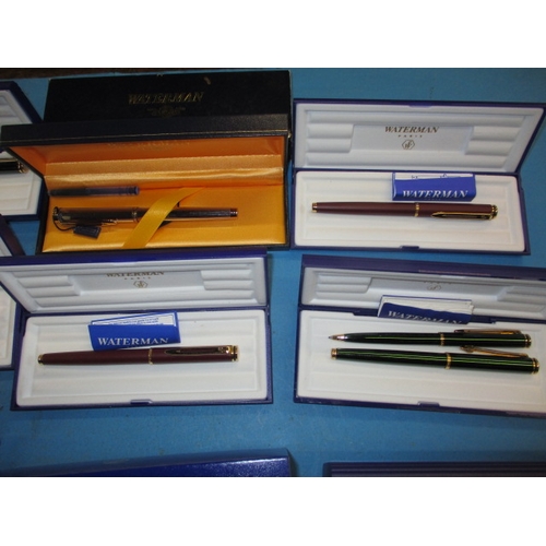 290 - 16 boxed Waterman pens, all new old stock, various models