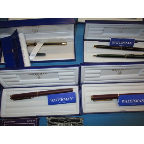 290 - 16 boxed Waterman pens, all new old stock, various models