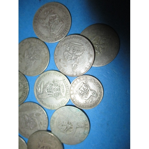 202 - A parcel of pre-47 part silver coins, various denominations all circulated, approx. gross parcel wei... 