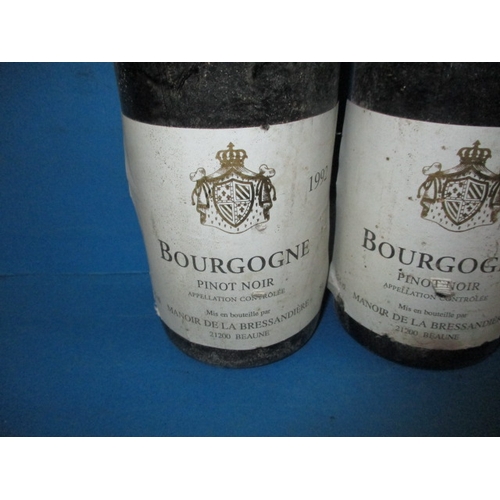 348 - Three bottles of 1992 Bourgogne Pinot Noir, 75cl all cellar stored