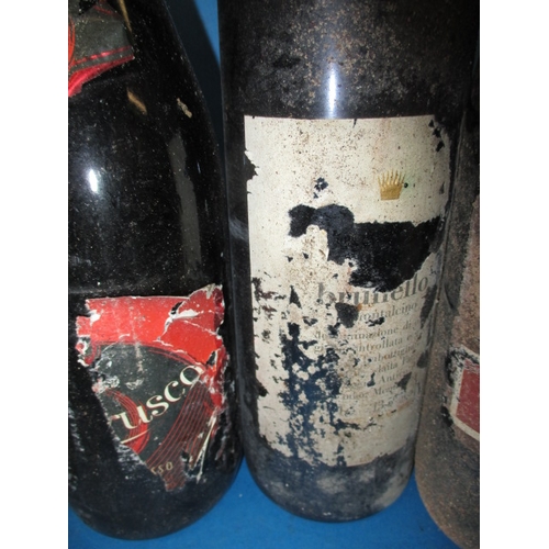 349 - 7 Bottles of cellar stored wine, various types and dates