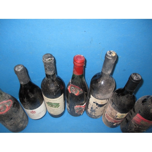 349 - 7 Bottles of cellar stored wine, various types and dates