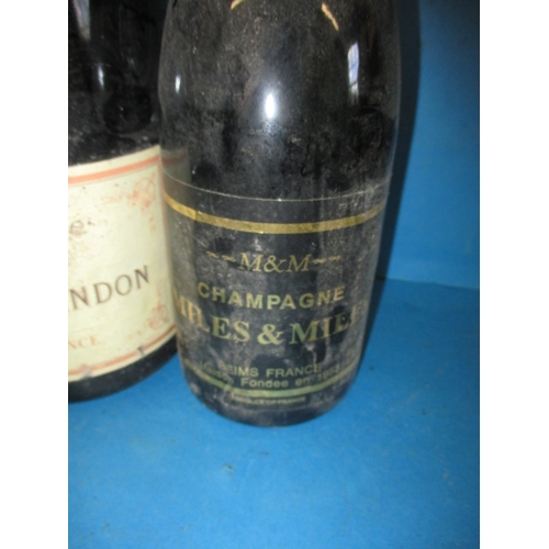 350 - A magnum of Moet & Chandon champagne and a 75cl bottle by Miles & Miles, both cellar stored