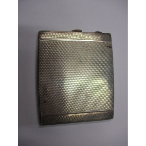 223 - A sterling silver cigarette case, approx. weight 141g in pre-owned condition with 1942 dated inscrip... 