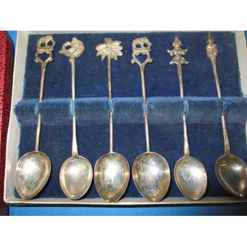 239 - Two boxed sets of white metal spoons, approx. gross parcel weight 179g in useable pre-owned conditio... 