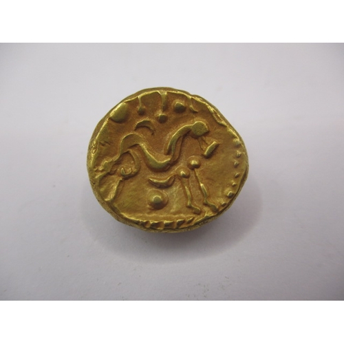 179 - An Ambiani gold stater C60-50 B.C. Gallo-Belgic E type, having very fine definition of features, app... 