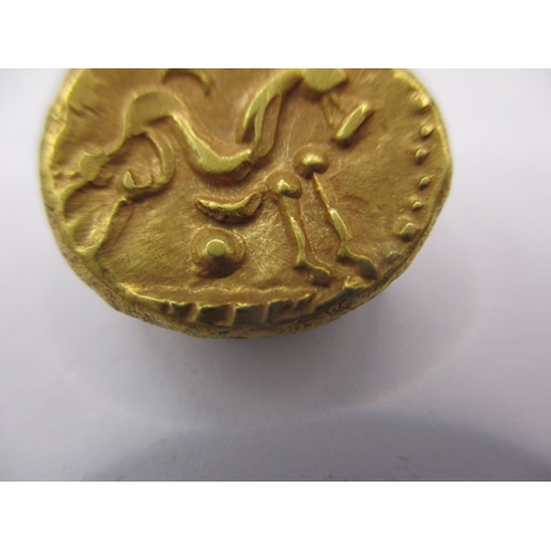 179 - An Ambiani gold stater C60-50 B.C. Gallo-Belgic E type, having very fine definition of features, app... 