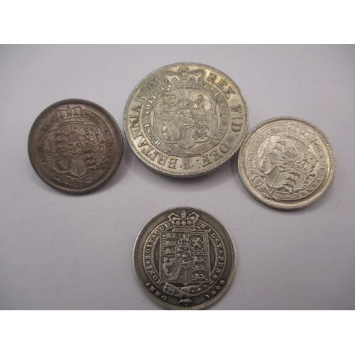 184 - 3 George III silver coins, to include a half crown dated 1817and 2 shillings, dated 1816-1817  all i... 