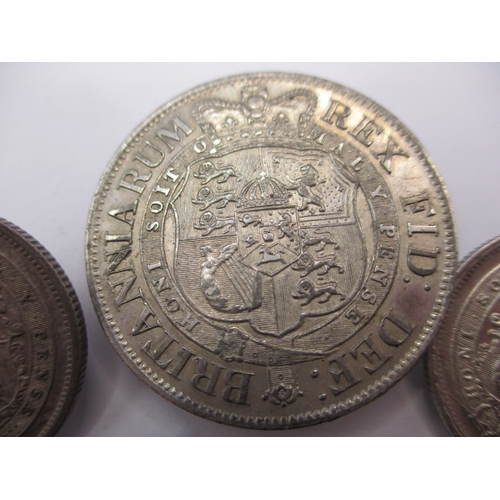 184 - 3 George III silver coins, to include a half crown dated 1817and 2 shillings, dated 1816-1817  all i... 