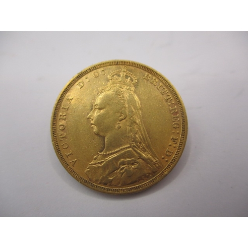 133 - A Victorian gold sovereign dated 1891, a circulated coin with fine definition of features