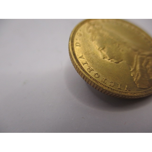 133 - A Victorian gold sovereign dated 1891, a circulated coin with fine definition of features