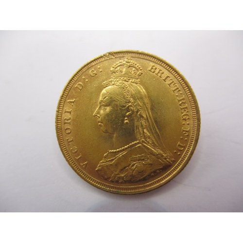 134 - A Victorian gold sovereign dated 1888, a circulated coin with fine definition of features