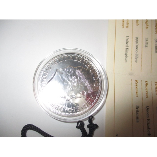 189 - Two silver Britannia coins, dated 2012 and 2013, both uncirculated with certificates