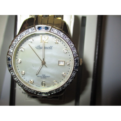 112 - An Ingersol Gems wrist watch, in current working order with box and papers