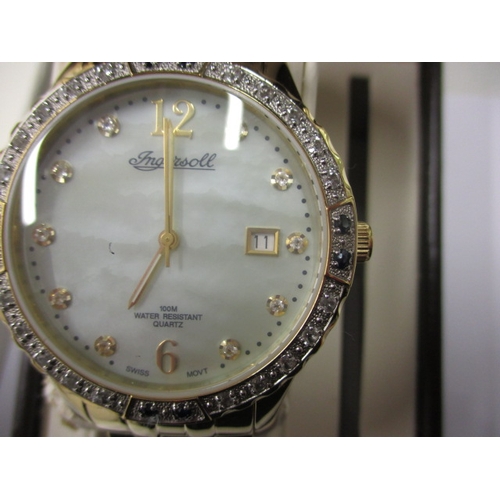 112 - An Ingersol Gems wrist watch, in current working order with box and papers